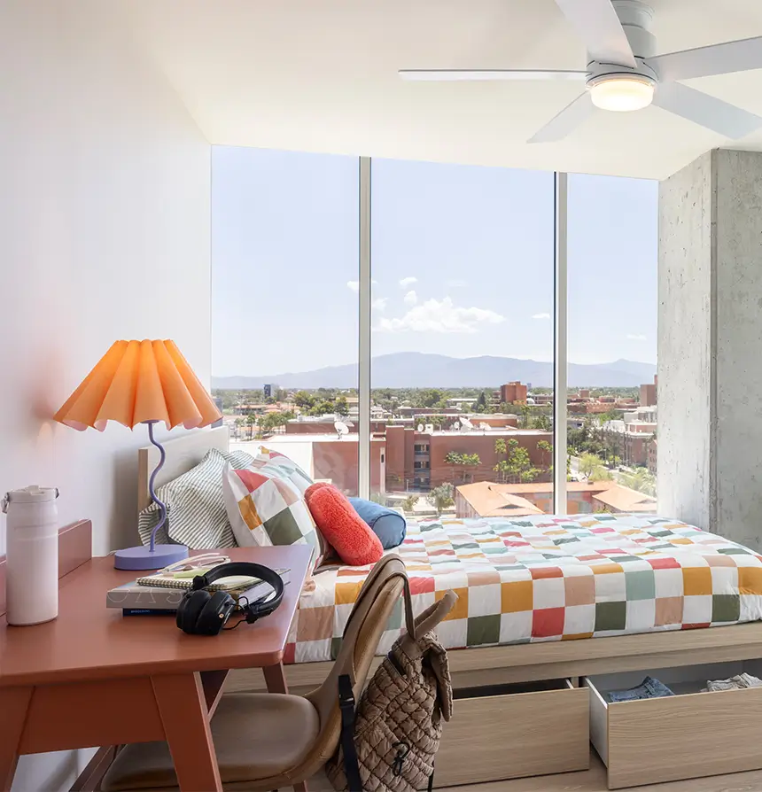 furnished apartment bedroom