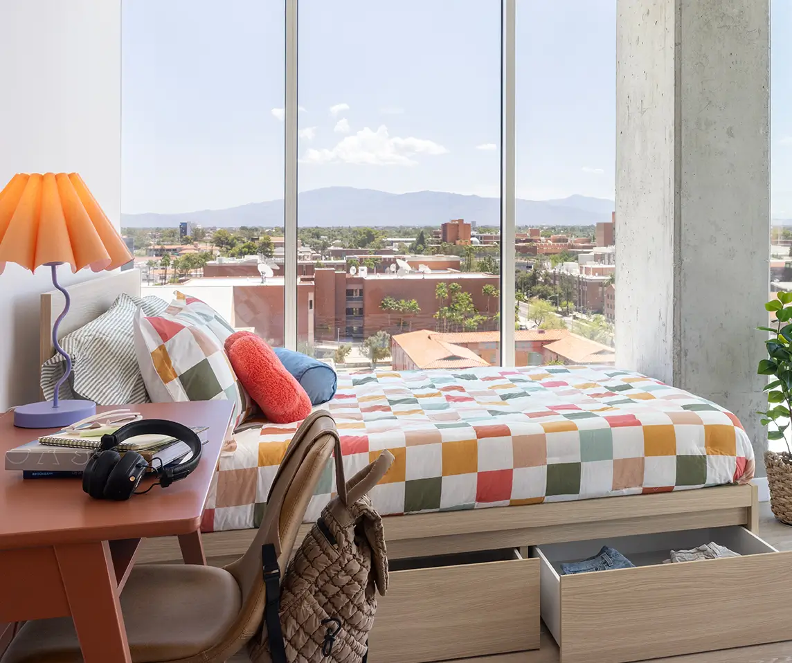 furnished apartment bedroom