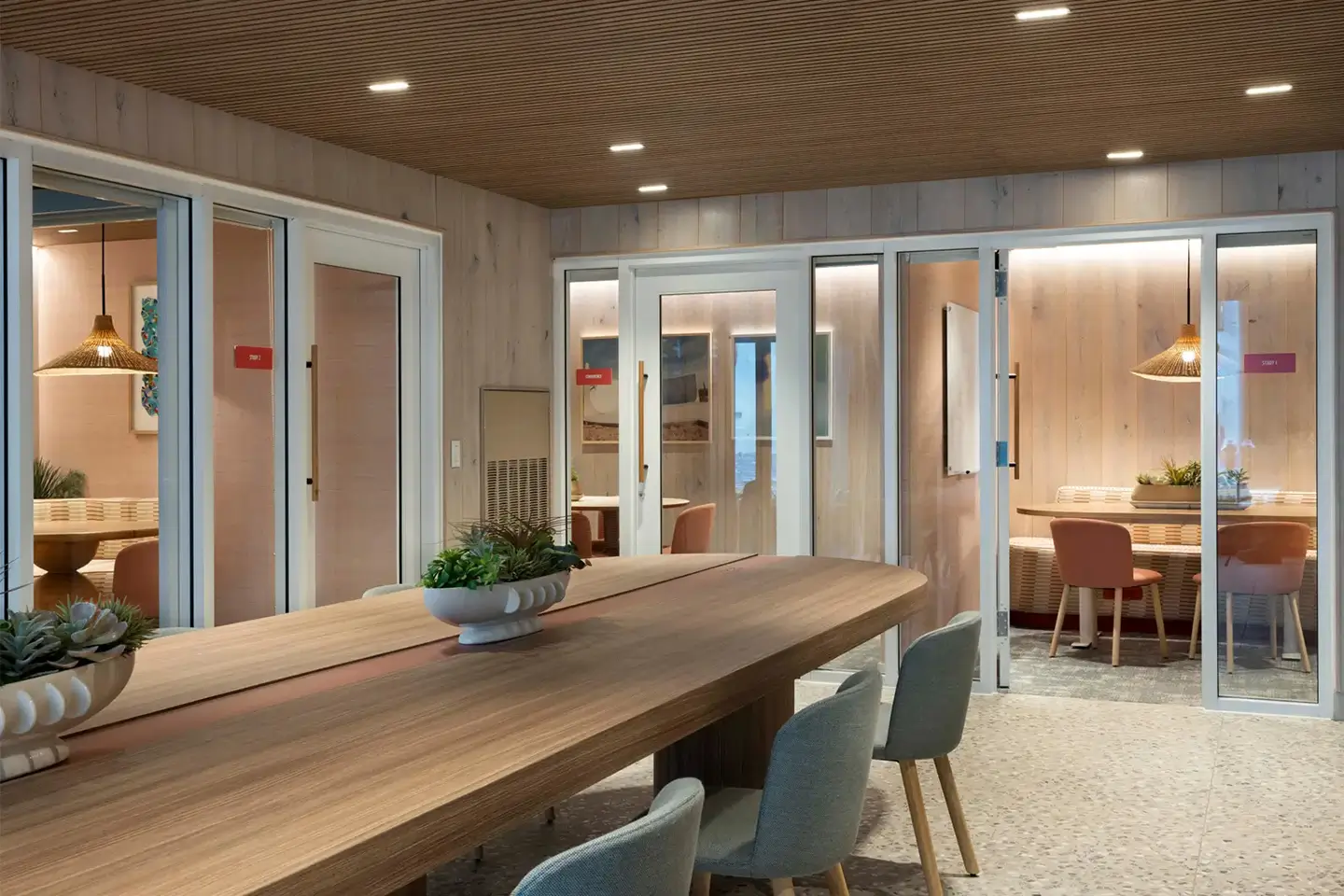 Study area in student apartment